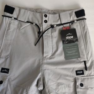 Dope Snow Iconic Snow Pants Snowboard Cargo Pants Women's Medium NWT Light Grey